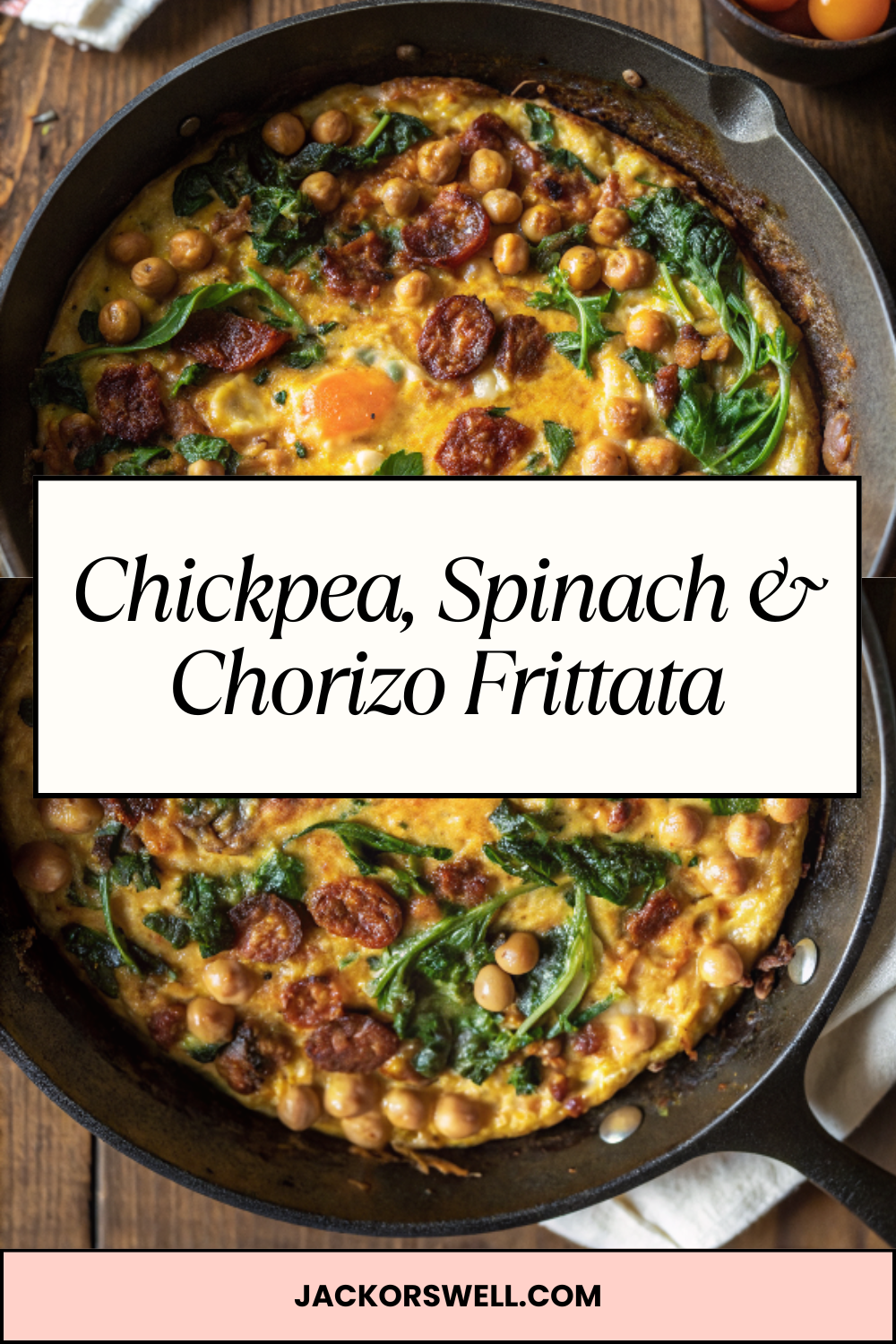 Chickpea, Spinach & Chorizo Frittata – Savory, Protein-Packed & Perfect for Any Meal