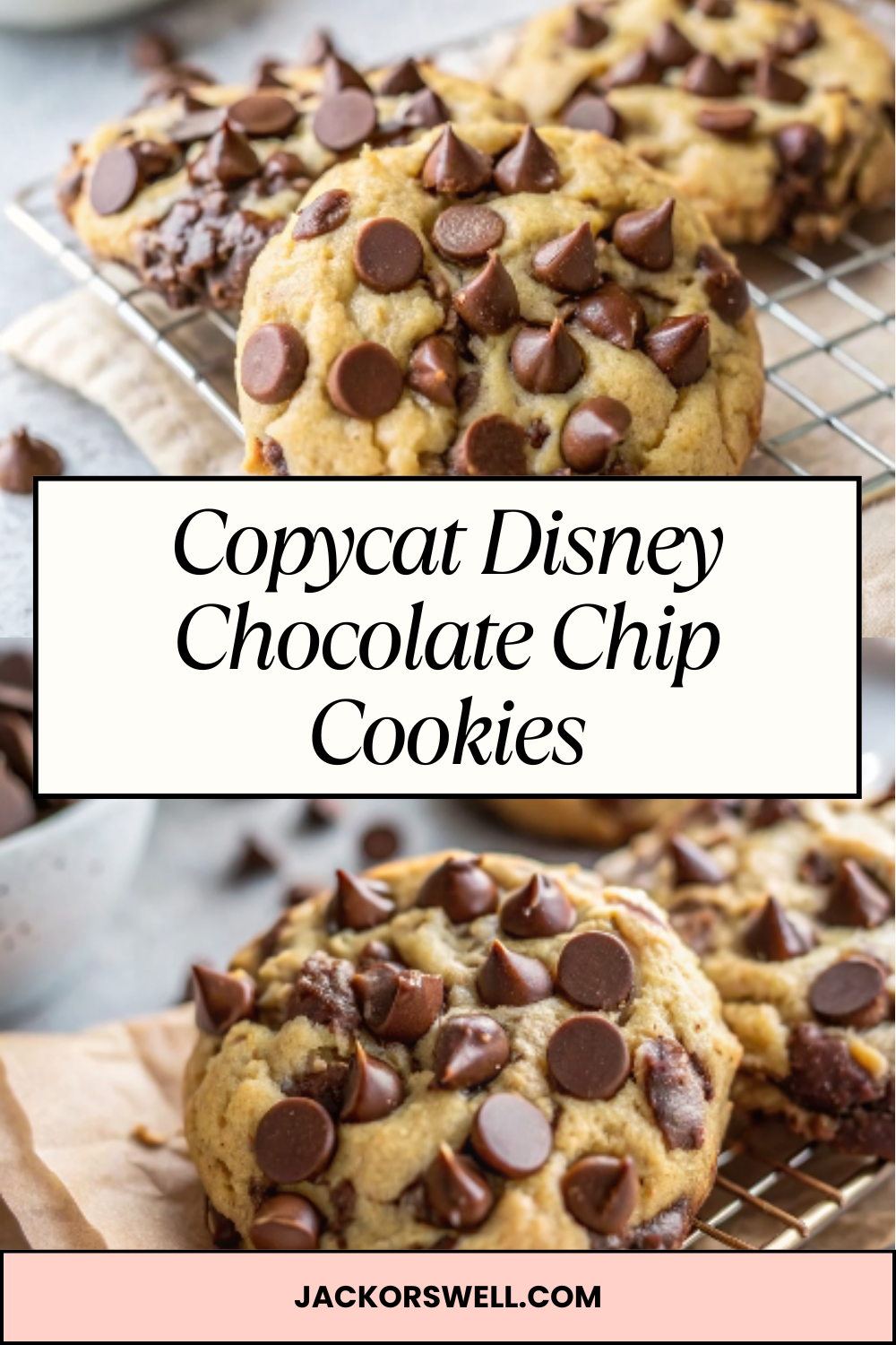 Copycat Disney Chocolate Chip Cookies – Thick, Gooey & Bakery-Style Just Like the Parks