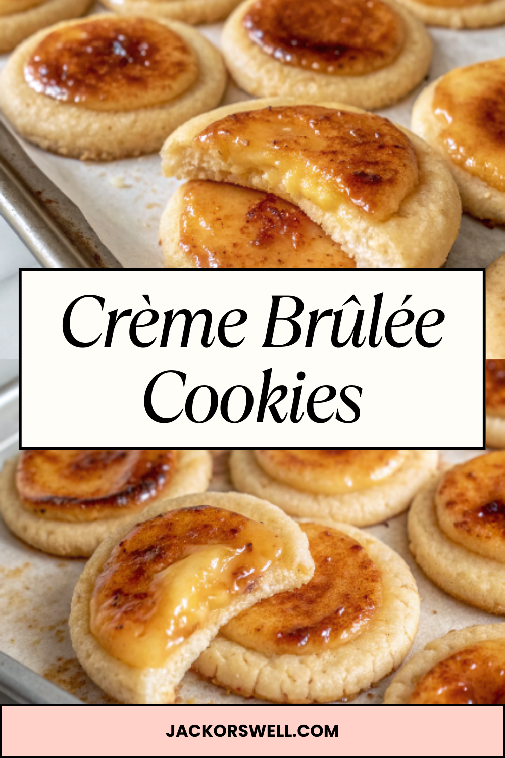 Crème Brûlée Cookies – Soft Vanilla Sugar Cookies with a Crackly Caramelized Brûlée Top