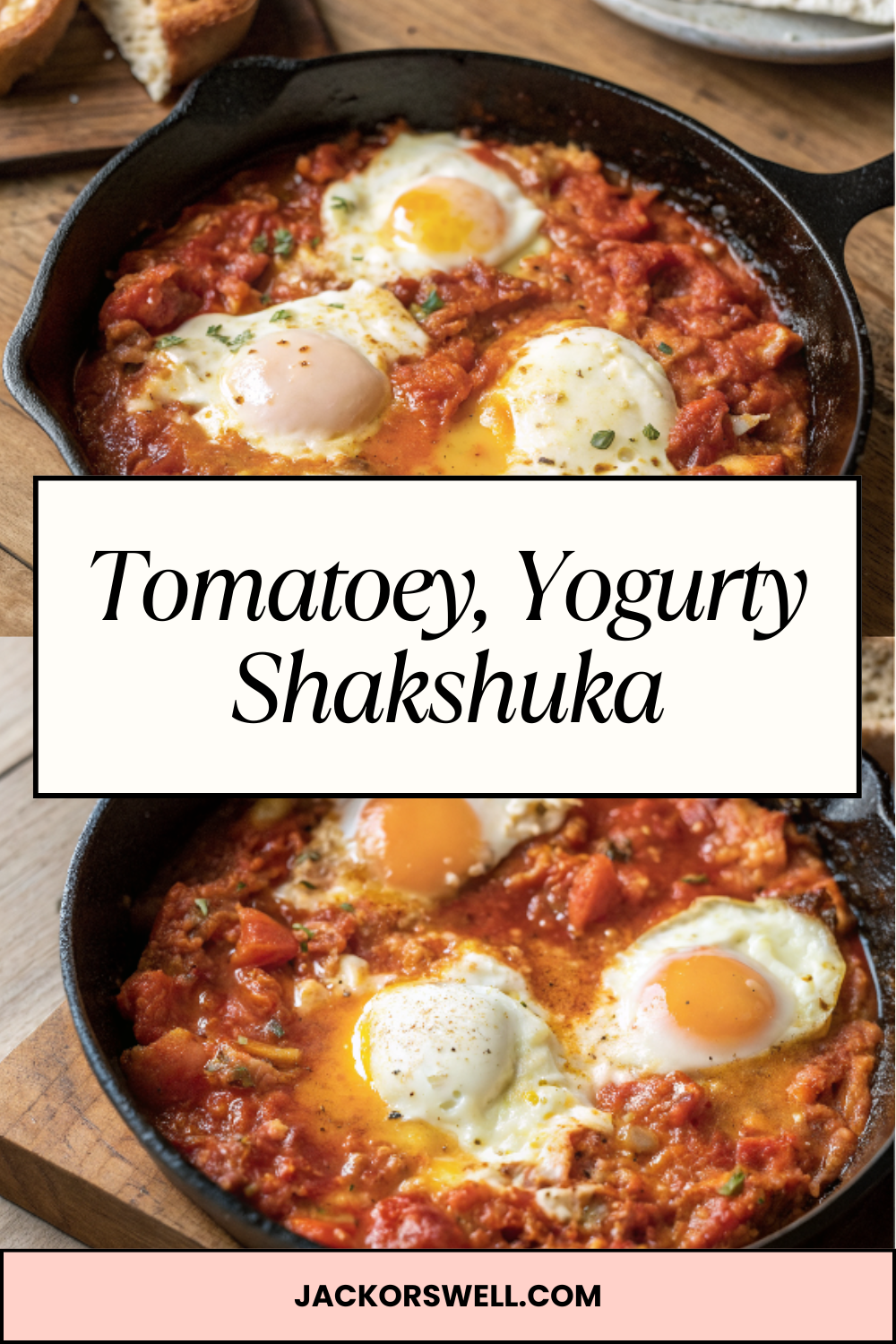 Tomatoey, Yogurty Shakshuka – Rich, Tangy & Comforting Middle Eastern-Inspired Eggs in Sauce