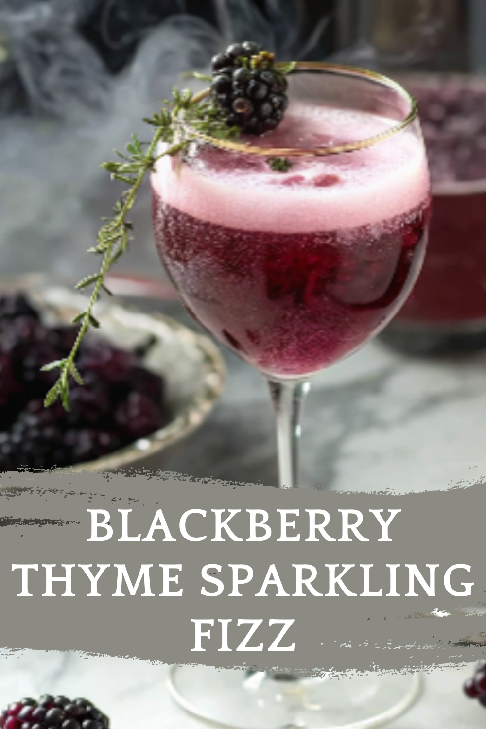Blackberry Thyme Sparkling Fizz – A sophisticated, jewel-toned mocktail with herbaceous depth and bright berry sparkle