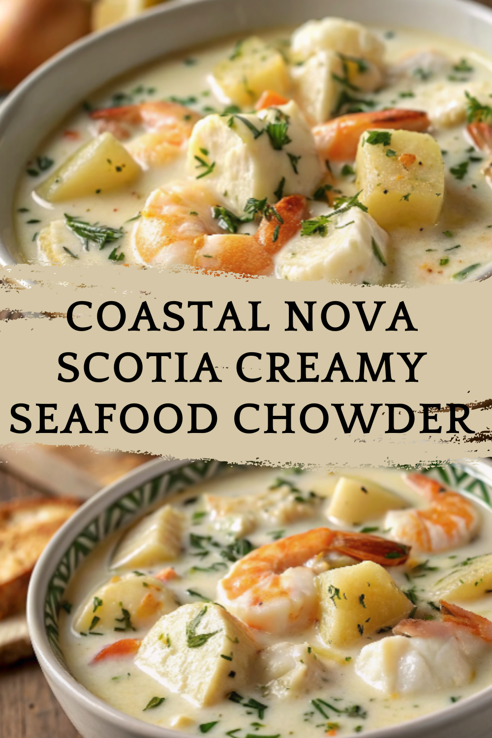 Coastal Nova Scotia Creamy Seafood Chowder – A rich, traditional East Coast bowl filled with fresh ocean flavor