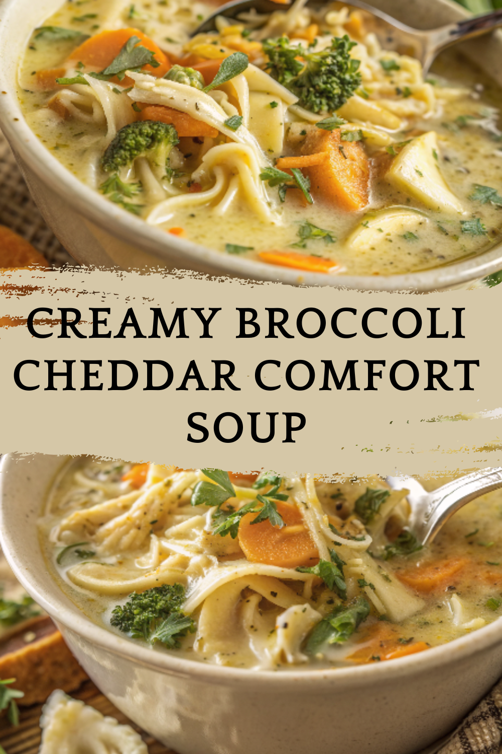 Creamy Broccoli Cheddar Comfort Soup – A rich, velvety bowl loaded with cheesy goodness
