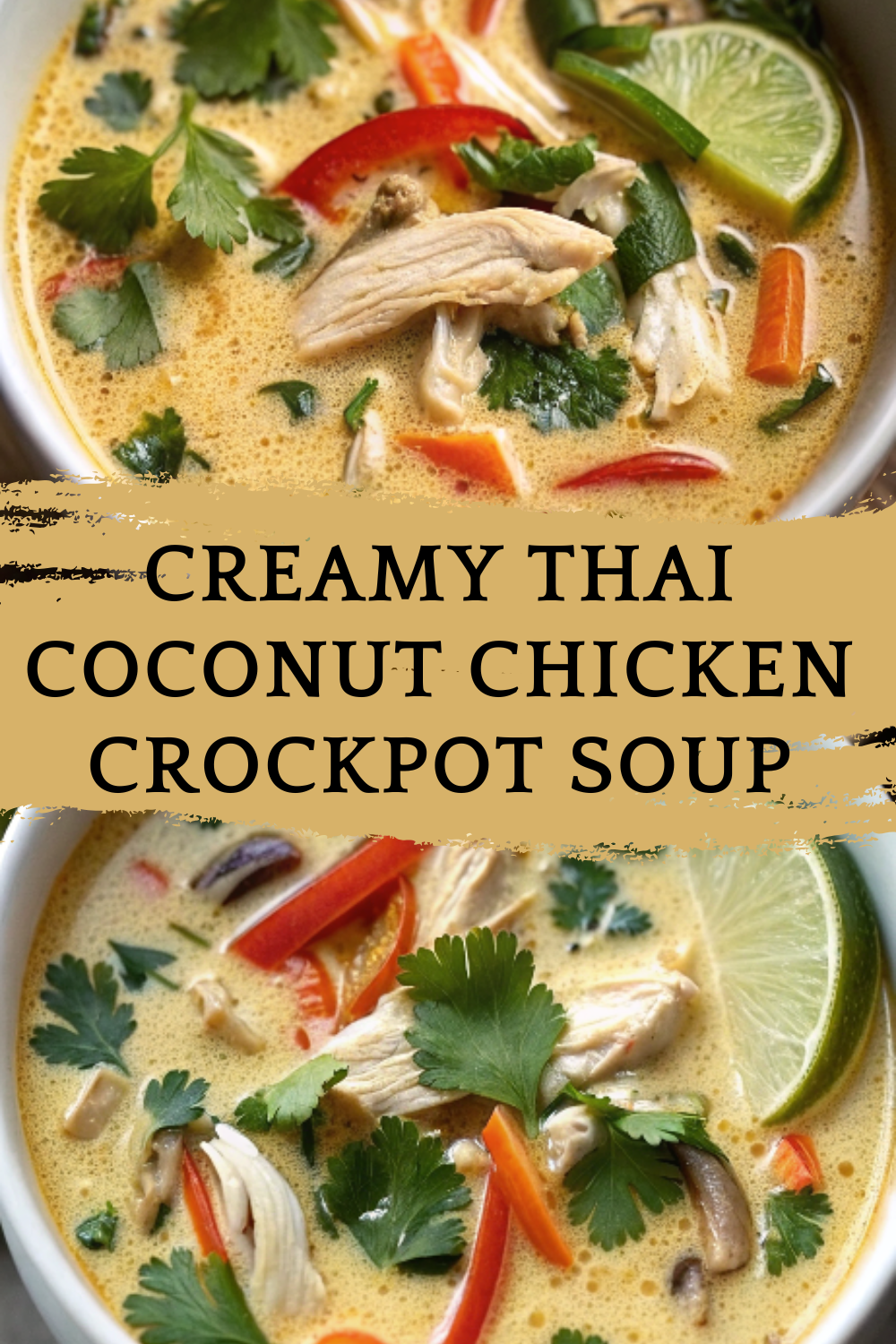 Creamy Thai Coconut Chicken Crockpot Soup – A fragrant, soothing bowl with bold Thai-inspired flavor