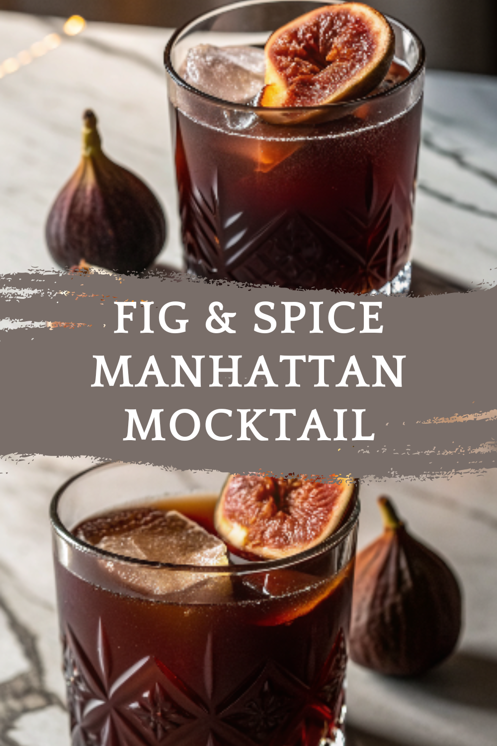 Fig & Spice Manhattan Mocktail – A rich, sophisticated sip with jammy fig, warm spice, and classic bittersweet depth