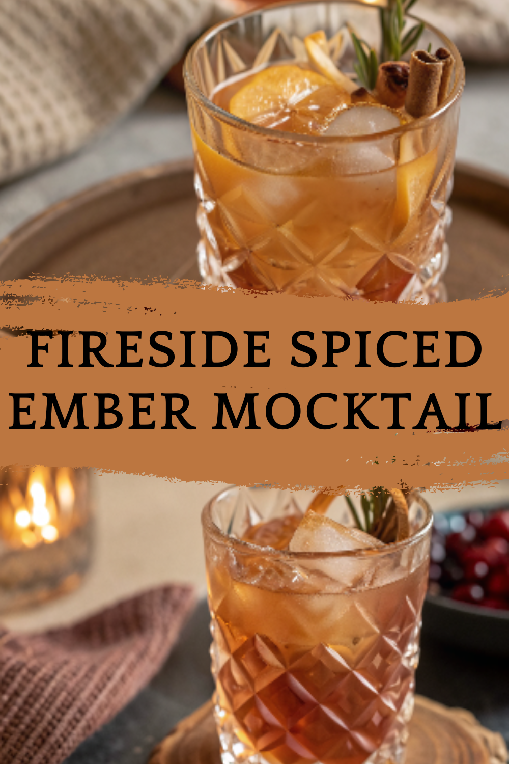 Fireside Spiced Ember Mocktail – A warm, cozy, smoky-sweet sip perfect for winter nights