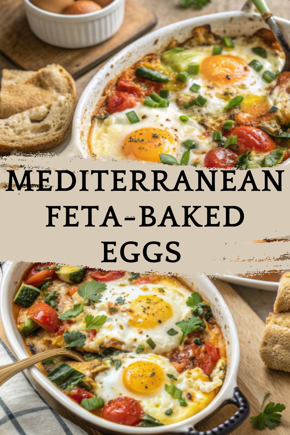 Sunlit Mediterranean Feta-Baked Eggs – A warm, savory brunch dish inspired by coastal flavors