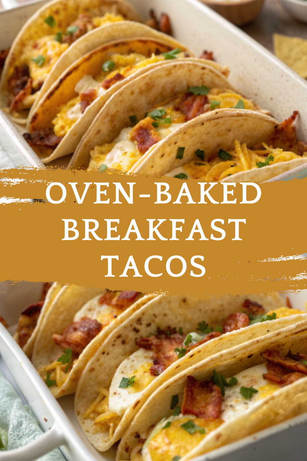 Oven-Baked Breakfast Tacos with Crispy Turkey Bacon & Melty Cheese