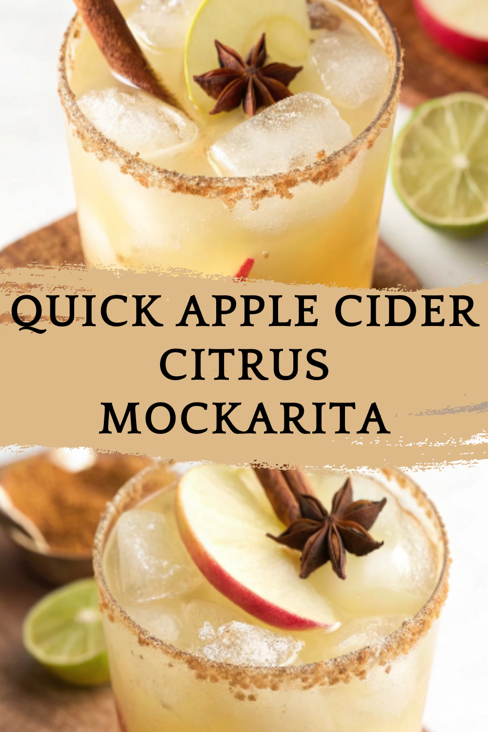 Quick Apple Cider Citrus Mockarita – A crisp, cozy fall-inspired sip with tangy citrus and warming spice