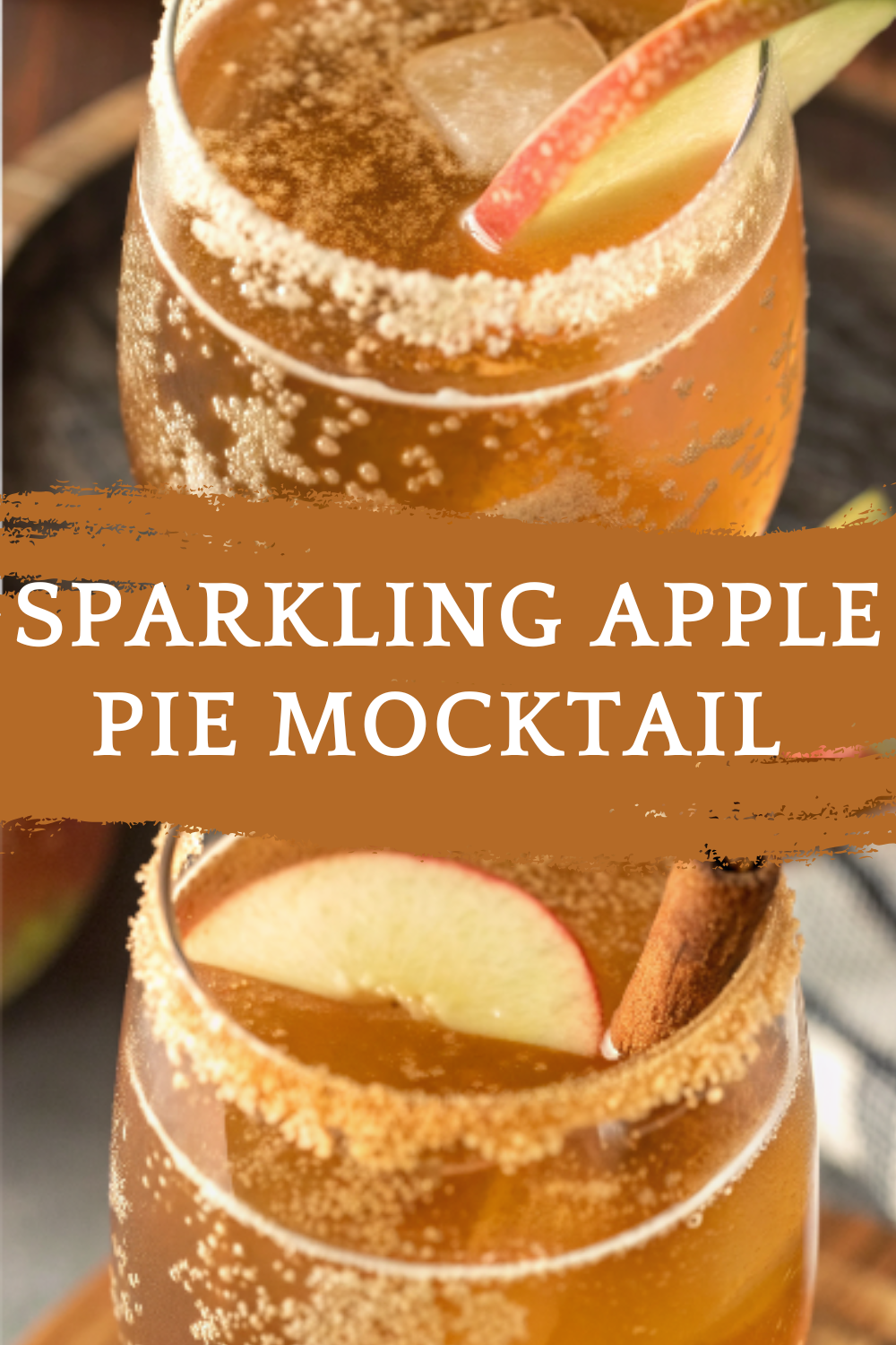 Sparkling Apple Pie Mocktail – A fizzy, cozy sip with warm spices and classic apple pie flavor