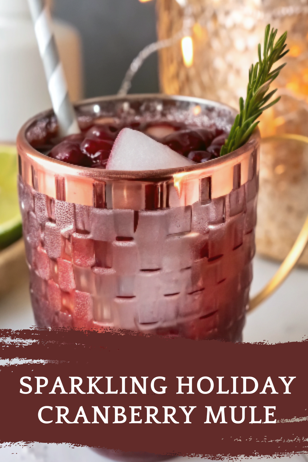 Sparkling Holiday Cranberry Mule – A festive, fizzy, winter-bright mocktail with ginger heat & berry cheer