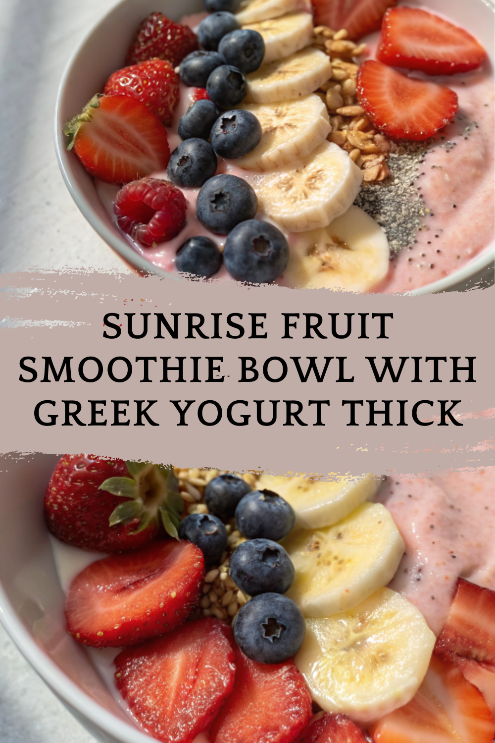 Sunrise Fruit Smoothie Bowl with Greek Yogurt